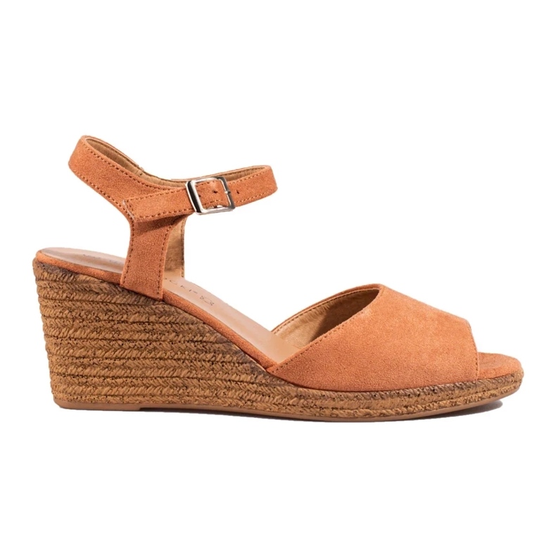 Sandale maro cu pană de W. Potocki