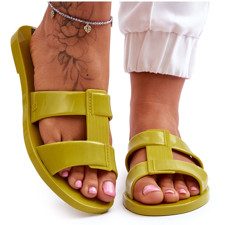 Papuci vegani la modă ZAXY JJ285261 Verde