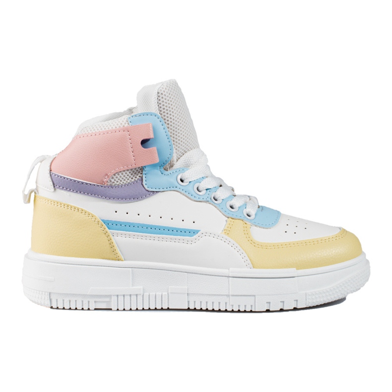 Adidași de damă înalți multicolori Shelovet alb