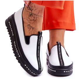 S.Barski Pantofi de damă din piele, albi Nathalie