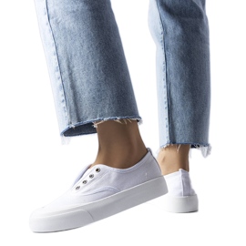 Tenisi albi slip-on de la Rabican Tenisi albi slip-on de la Rabican