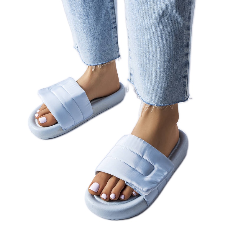 BM Papuci Aleron albastru Velcro