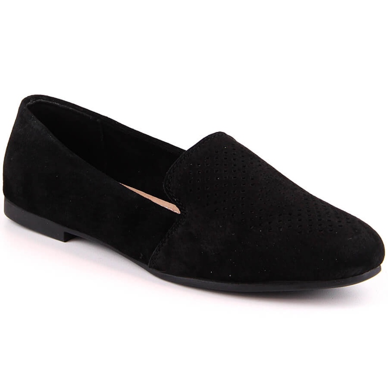 Pantofi slip-on confortabili din piele intoarsa neagra S.Barski LR29515 negru