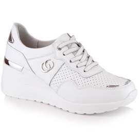 Pantofi de dama comozi din piele pantofi pantofi albi S.Barski LR29169