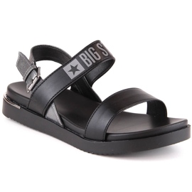 Sandale de damă cu platformă negre Big Star LL274938 negru Sandale de damă cu platformă negre Big Star LL274938 negru