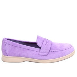 BM Mocasini de piele intoarsa violet Blum