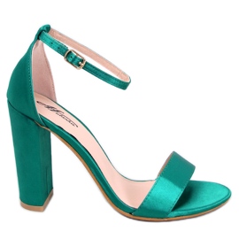 Sandale cu toc Ranae verde Sandale cu toc Ranae verde