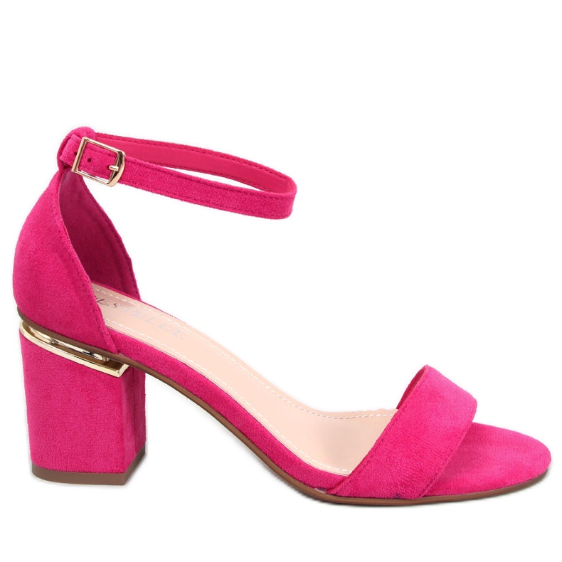 BM Sandale cu toc din piele intoarsa Dicarlo Fuchsia roz BM Sandale cu toc din piele intoarsa Dicarlo Fuchsia roz