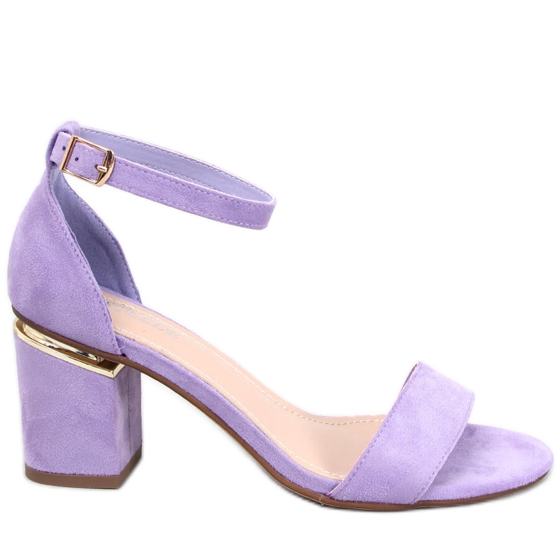 BM Sandale cu toc din piele intoarsa Dicarlo LT.PURPLE violet