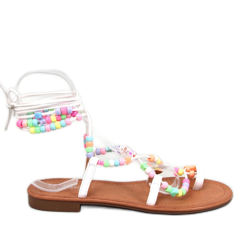 Seastar Megh Cizme romane albe cu margele