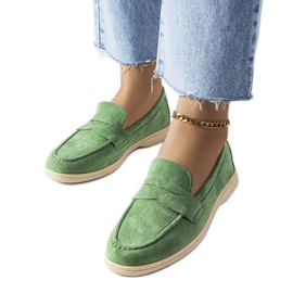 Mocasini verzi din piele intoarsa de la Ferragus verde Mocasini verzi din piele intoarsa de la Ferragus verde