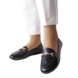 Mocasini decorativi negri de la Lejeune negru