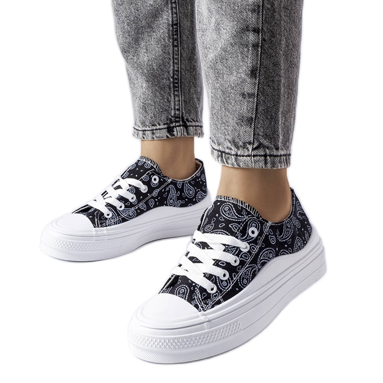 Tenisi negri cu platformă de la Bélair negru