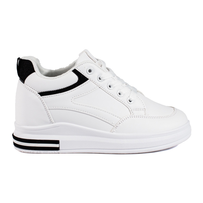 Tenisi albi cu pană ascunsă de la Shelovet