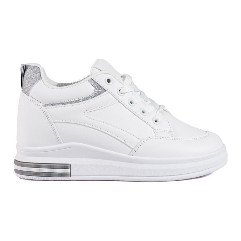 Tenisi albi cu pană ascunsă de la Shelovet