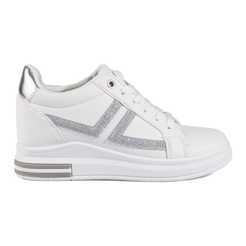 Tenisi albi cu pană ascunsă de la Shelovet