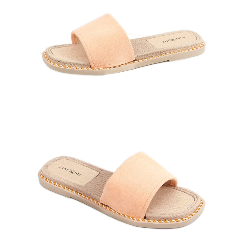 Papuci de piele de piele intoarsa Daniels Orange portocale