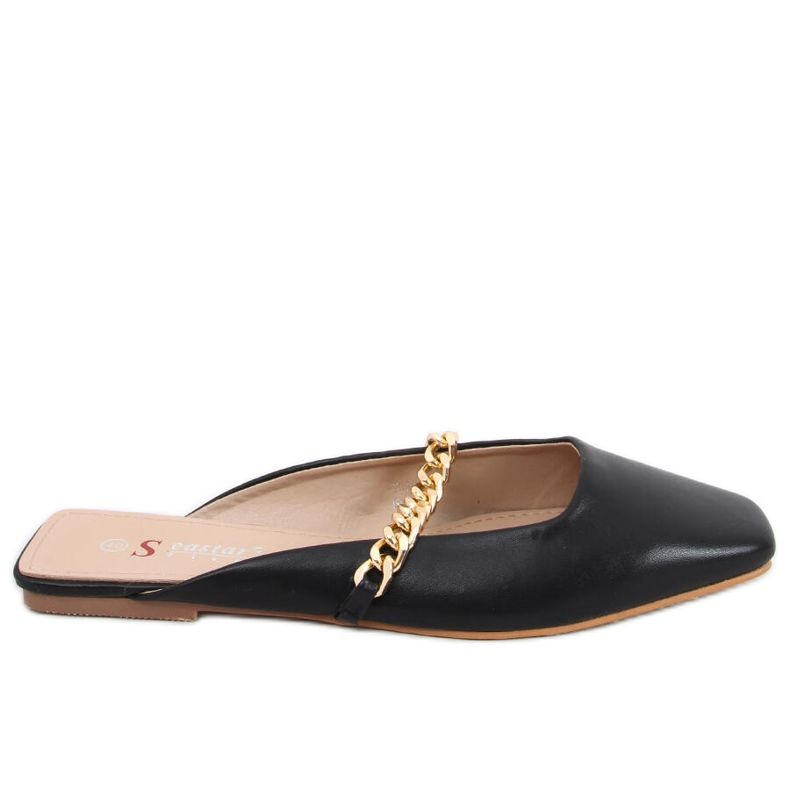 Seastar Chiara Papuci negri cu lant negru Seastar Chiara Papuci negri cu lant negru