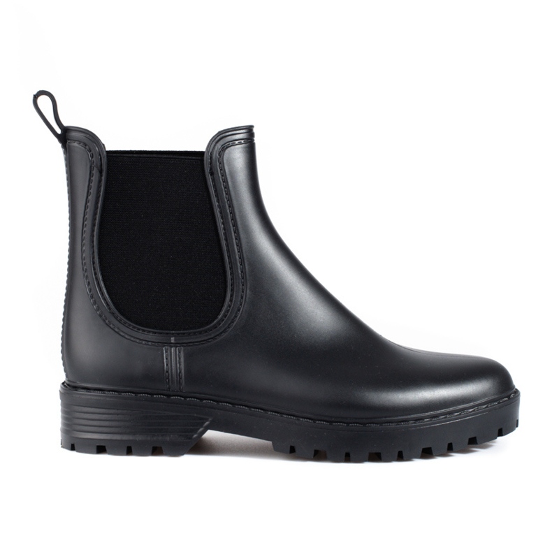 Cizme negre cu talpa groasa de la Shelovet negru Cizme negre cu talpa groasa de la Shelovet negru