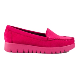 W. Potocki Mocasini slip-on roz din piele intoarsa cu talpa groasa de la Potocki W. Potocki Mocasini slip-on roz din piele intoarsa cu talpa groasa de la Potocki