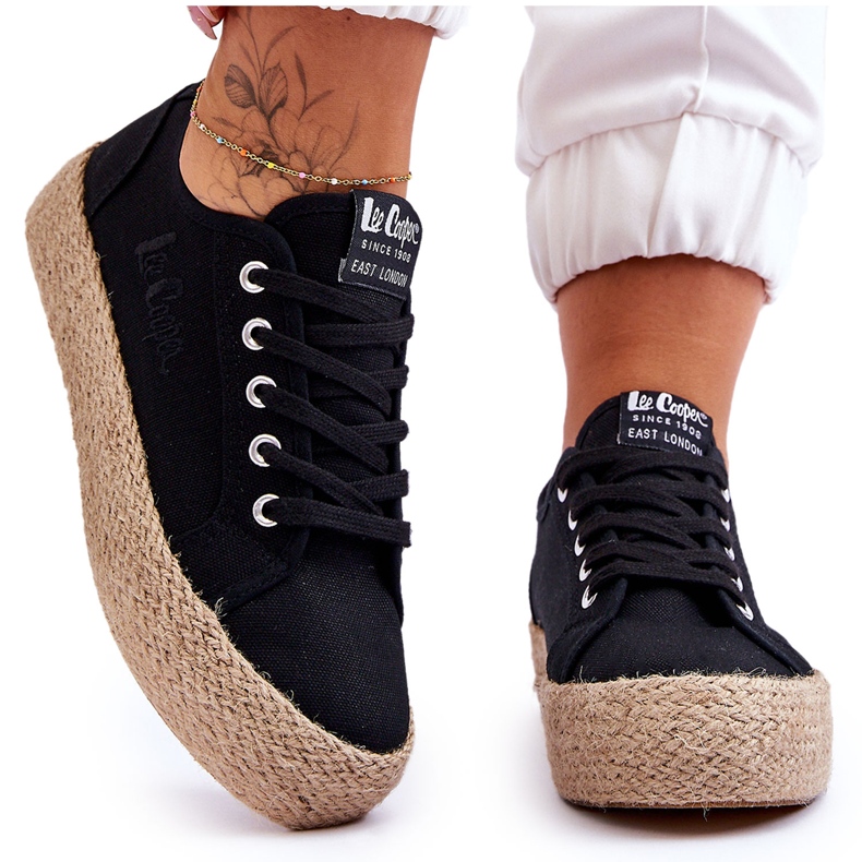 Pantofi împletit la modă Lee Cooper LCW-23-31-1797L Negru