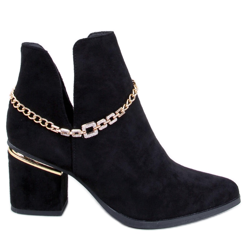 BM Cizme Virginia Black cu toc de primăvară negru BM Cizme Virginia Black cu toc de primăvară negru