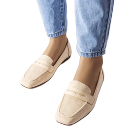 Mocasini bej din piele ecologica de la Meilleur Mocasini bej din piele ecologica de la Meilleur