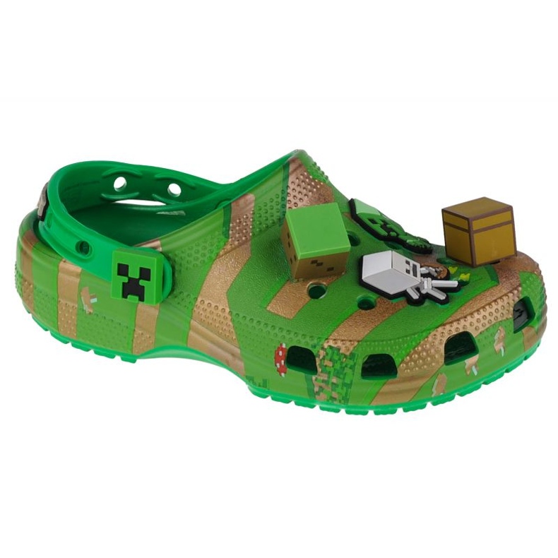 Crocs Elevated Minecraft Classic Clog Jr. 208473-90H verde Crocs Elevated Minecraft Classic Clog Jr. 208473-90H verde