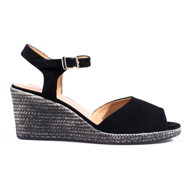 Sandale cu pană negre de W. Potocki negru