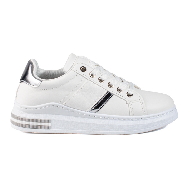 Cizme albe de dama cu talpa groasa Shelovet