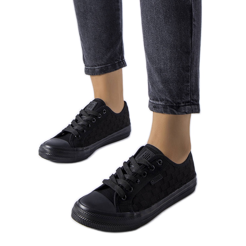 Tenisi Big Star LL274072 din plasă neagră negru