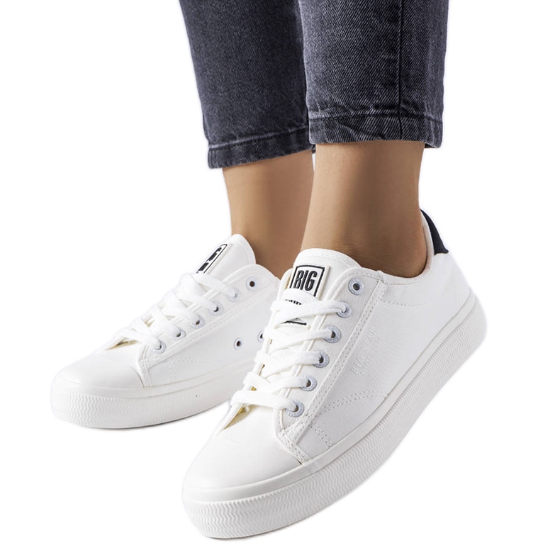 Tenisi Big Star LL274091 din material alb