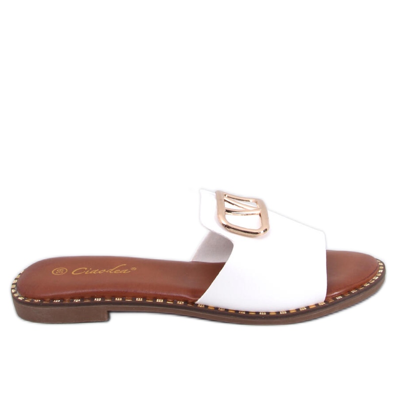 BM papuci de dama Tonya White alb