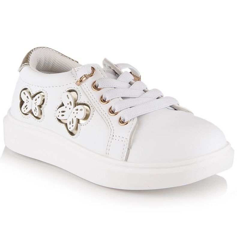 Evento Pantofi sport slip-on pentru fete albi Miss❤E