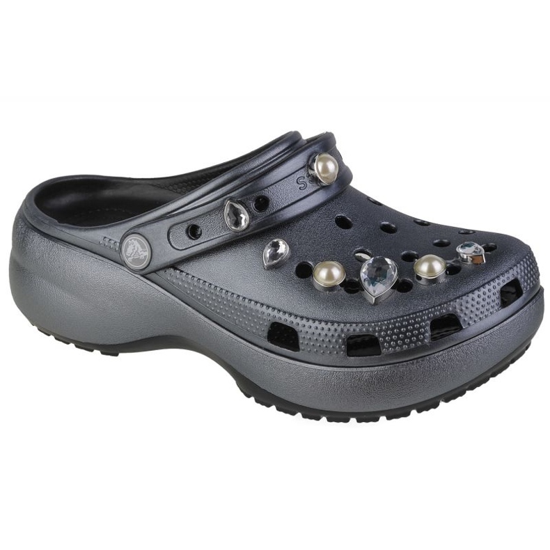 Sabot Crocs Classic Platform Crystals Pearls W 208342-001 gri
