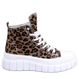 Tenisi înalți Tiger Leopard maro Tenisi înalți Tiger Leopard maro