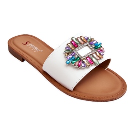 PE1 Sandale de damă la modă cu decor Halsey alb PE1 Sandale de damă la modă cu decor Halsey alb
