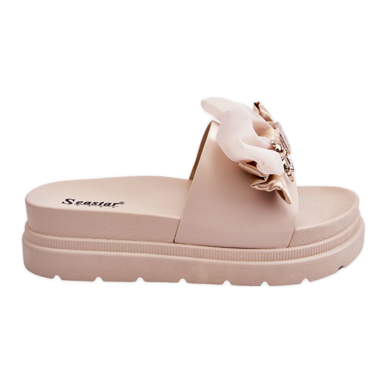 PE1 Papuci Cu Fundita Si Teddy Decorativ Bej Suzy