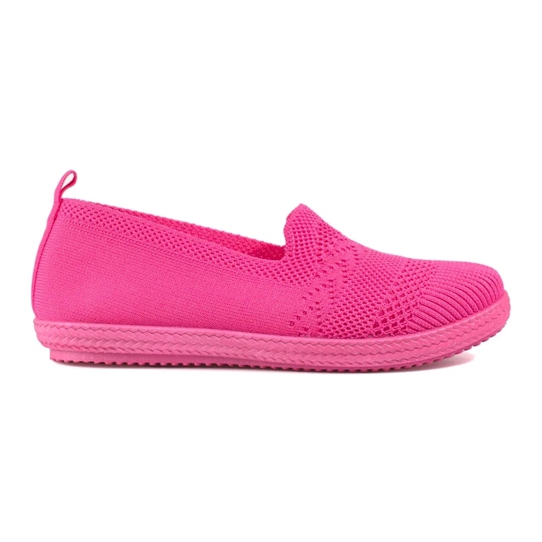 Tenisi slip-on dama din material textil Shelovet roz