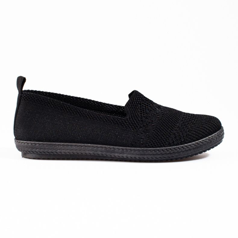 Tenisi slip-on dama din material textil Shelovet negri negru Tenisi slip-on dama din material textil Shelovet negri negru