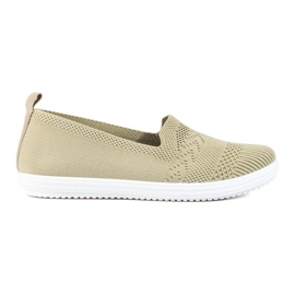 Tenisi slip-on de dama din material textil Shelovet verde