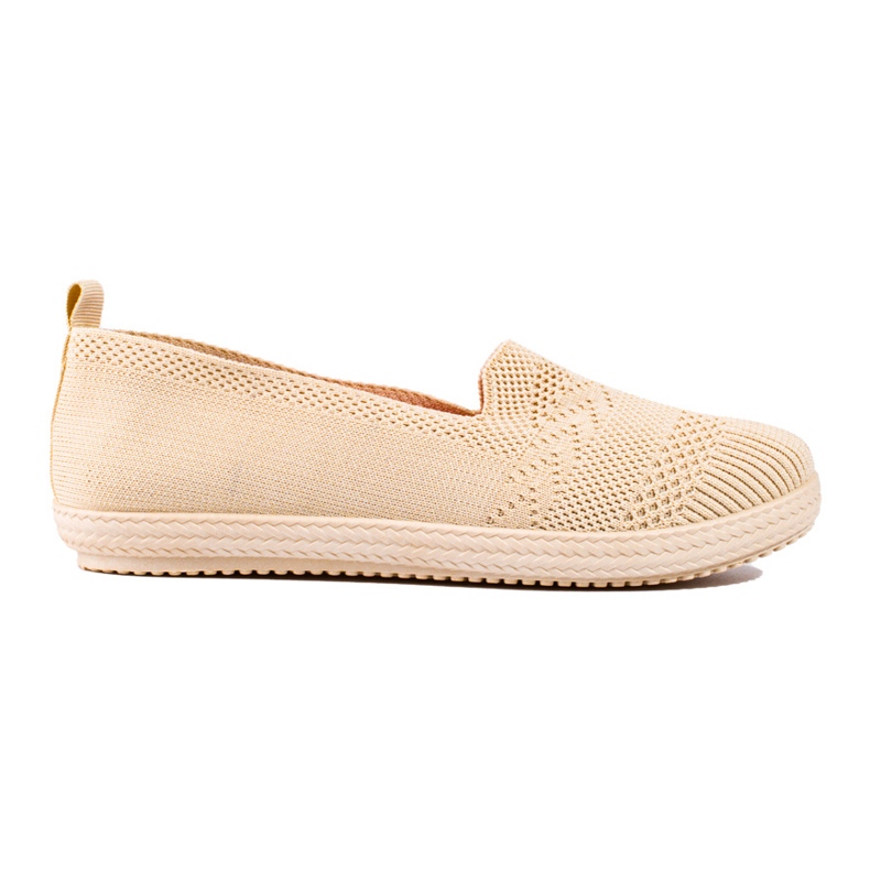 Tenisi slip-on dama din material textil Shelovet bej