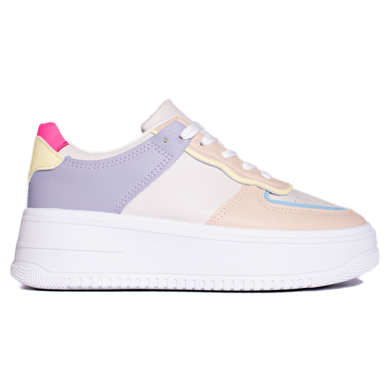 Adidași multicolori pe o platformă groasă Shelovet bej