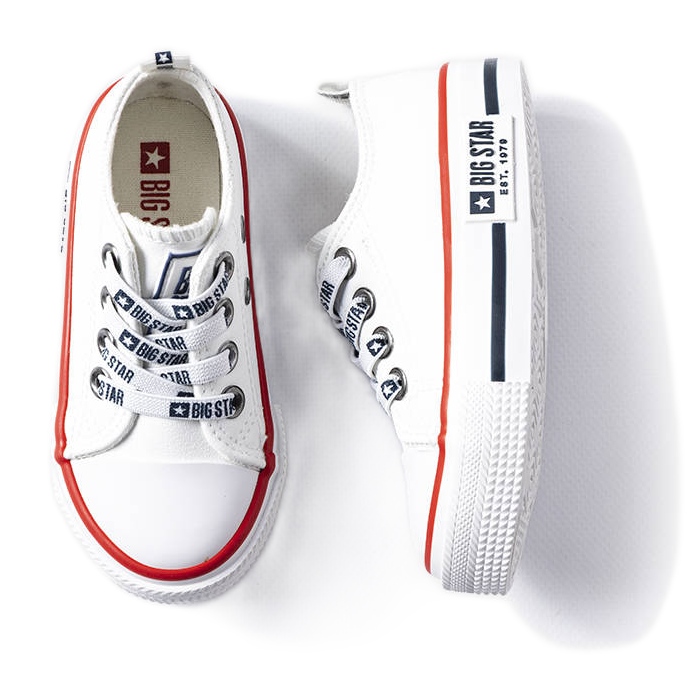 Tenisi albi pentru copii Big Star KK374042