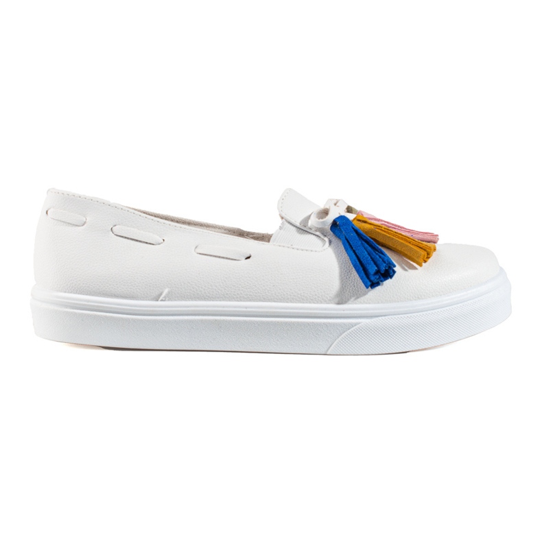 Slip On Shelovet din piele intoarsa alba
