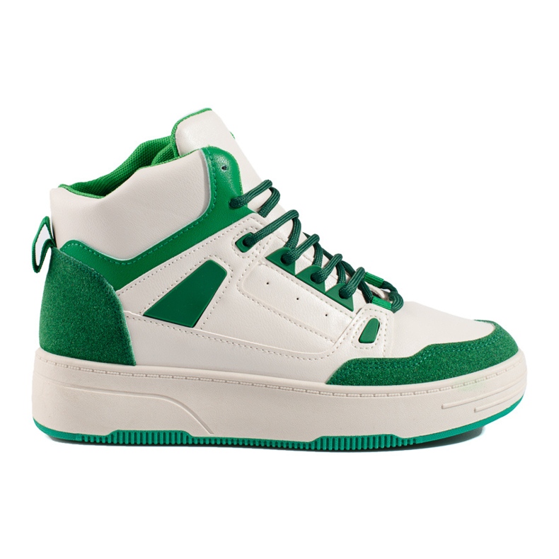 Adidași înalți albi și verzi de la Shelovet