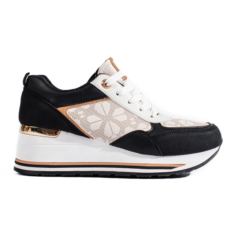 Tenisi de damă Shelovet, negri și bej negru