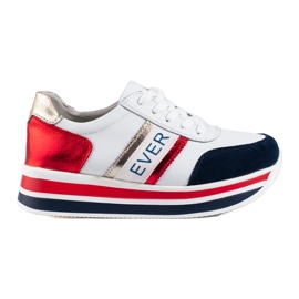 Adidași Shelovet Chunky Talpă alb și bleumarin Adidași Shelovet Chunky Talpă alb și bleumarin