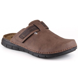 Papuci confortabili pentru bărbați, de culoare maro, Inblu DT000016-043 Papuci confortabili pentru bărbați, de culoare maro, Inblu DT000016-043