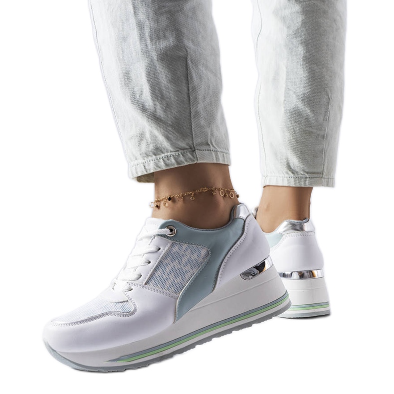 Tenisi verzi cu pană de la Pouliotte verde